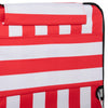 Outsunny Beach Lounge Chair Sun Lounger, Ground Beach Mat, Red And White