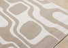Leopold Modern Mid-Century Beige Cream Area Rug - 5'3" x 7'7"|Carpette Leopold beige et crème de style moderne du milieu du 20e siècle - 5 pi 3 po x 7 pi 7 po