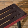 Outsunny Patio Wooden Bench, Outdoor Park Bench With Slatted Seat, Brown