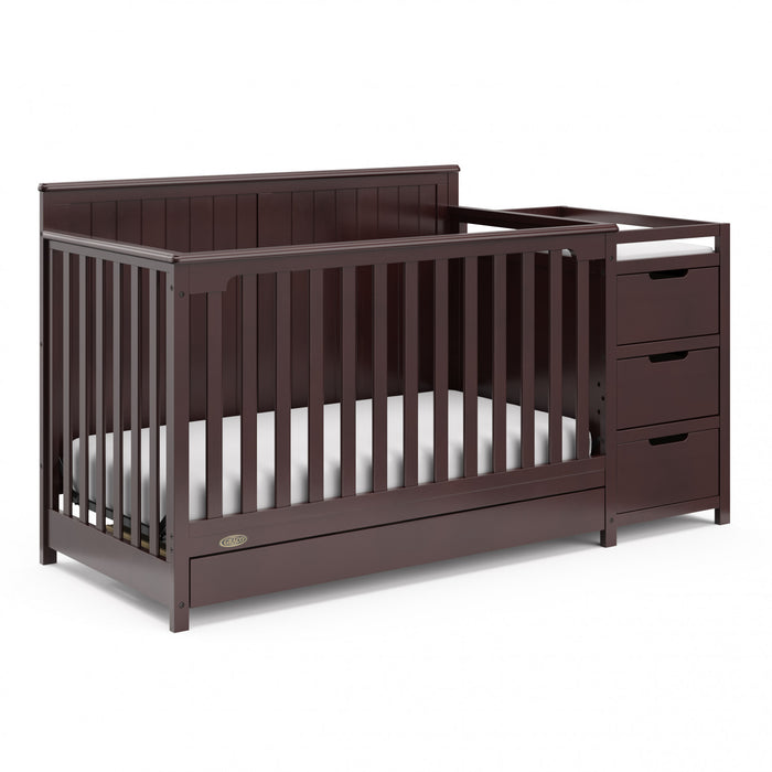 Graco Hadley 5-in-1 Convertible Crib and Changer with Drawer - Espresso