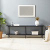 Celine Contemporary Modern 71" Console Table in Black (2-Shelf) | Console moderne contemporaine Celine 71" en noir (2 etageres)