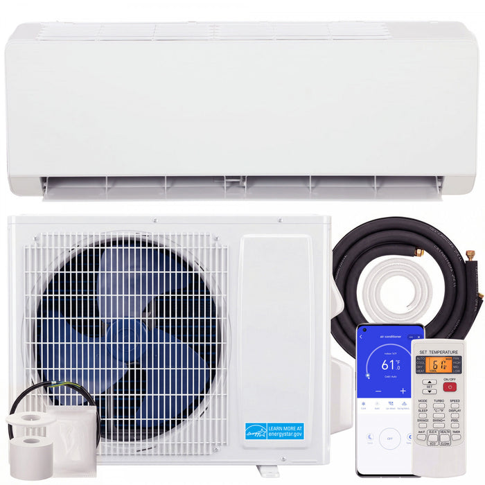 HOMCOM 23000 BTU Mini Split Air Conditioner, 22 SEER2 Wifi Enabled AC Unit