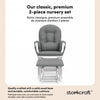 Storkcraft Hoop Glider and Ottoman - White/Gray Chair