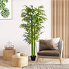 HOMCOM 6FT Artificial Bamboo Tree in Pot for Indoor, Green