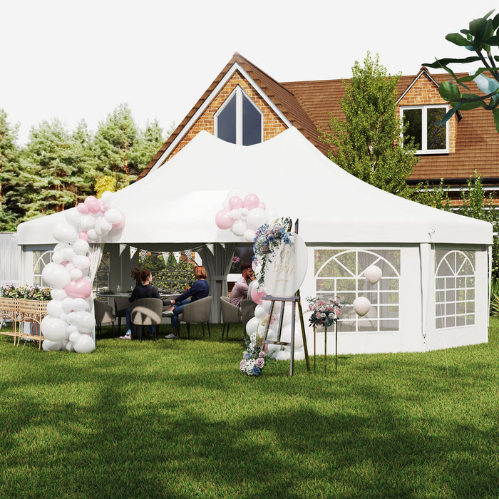 Outsunny 21' x 29' High Peak Decagonal Event Party Tent for Parties