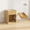 HOMCOM Modern Nightstand Set of 2, Bedside Table for Bedroom, Oak