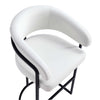 Augusta Modern Metal Upholstered Barstool in White - Set of 2 | Tabouret de bar moderne Augusta en metal et tissu, blanc - Lot de 2
