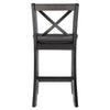 Torino X-Back Counter-Height Stool - Black|Tabouret Torino de hauteur comptoir avec dossier en X - noir