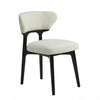 Susie Wooden Dining Chairs Set Of 2 With Upholstered Fabric Side Chairs And Wood Legs,beige | Susie Chaises De Salle A Manger En Bois, Lot De 2, Chaises Laterales Tapisees En Tissu Avec Pieds En Bois, Beige