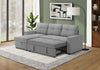 Sleeper Sofa, 90" Length, Convertible Sofa Bed, Storage Chaise, Light Grey Fabric Sleeper Sofa | Canape-Lit Convertible, Chaise De Rangement, 90" Longueur, Tissu Gris Clair