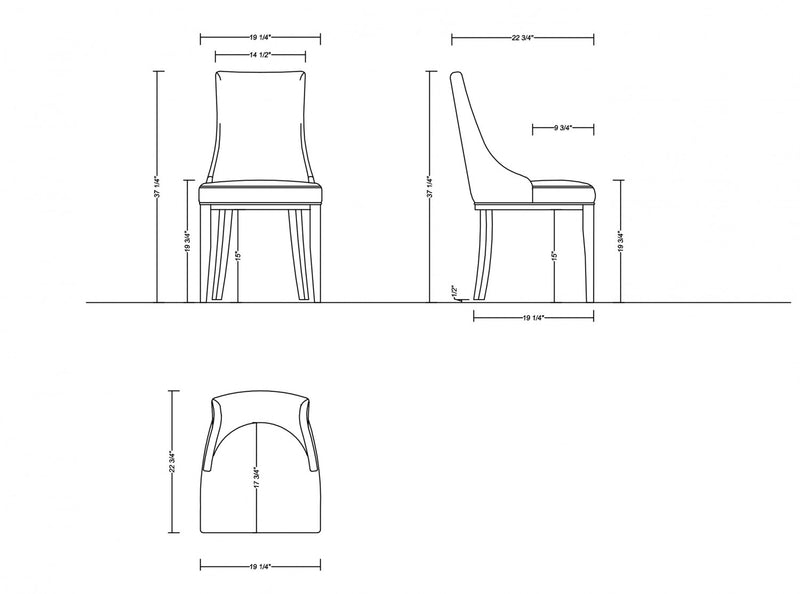 Shubert Modern 8-Piece Dining Chair Set in Tan