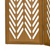 HOMCOM 4 Panel Room Divider, 5.6ft Tall Folding Privacy Screen, Light Brown