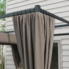 Outsunny 10' X 10' Patio Pergola With Retractable Canopy, Light Grey