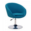 Hopper Modern Upholstered Swivel Lounge Chair in Blue - Set of 2 Accent Chair | Fauteuil lounge pivotant moderne Hopper en tissu bleu - Lot de 2