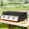 Outsunny Propane Gas Grill with 3 Main Burners, 8530 BTU Outdoor BBQ Grill Cart with Non-Stick Griddle and Lid for Camping Picnic Garden Party Festival, Black