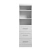 Bestar Pur 25 W Closet Organizer with Drawers - White|Organisateur de garde-robe Pur de Bestar de 25 po (L) avec tiroirs - blanc