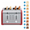 Kenmore 4-Slice Toaster with Dual Controls Red - KKTSDC4SR|Grille-pain Kenmore à 4 tranches avec deux panneaux de commande, rouge - KKTSDC4SR