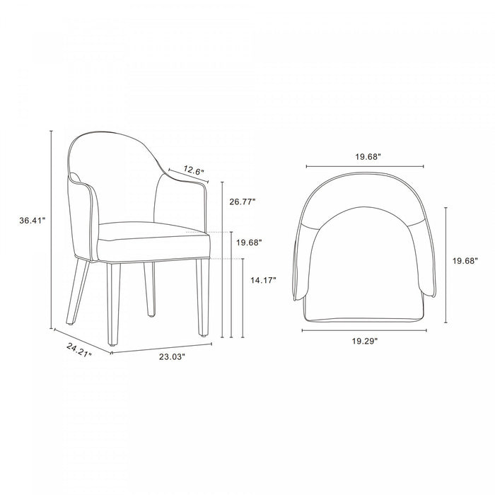 Hillman Modern 6-Piece Dining Chair Set in Light Gray