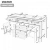 Haven 59 Inch Double Sink Bathroom Vanity with Resin Sinks and 3 Drawers, White | Haven Meuble-Lavabo Double 59 po avec Vasques en Resine et 3 Tiroirs, Blanc