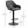 HOMCOM Adjustable Bar Stools Set of 2, Swivel Barstool W/ Footrest Black