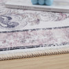 Aqua Primavera Washable Non-slip Low Pile Area Rug 5'x7' | Aqua Primavera Tapis Lavable Et Antiderapant A Poils Ras 5'x7'