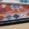 Aqua Black Star Washable Non-slip Low Pile Area Rug 5'x7' | Tapis Etoile Noire Lavable Antiderapant A Poils Ras 5'x7'