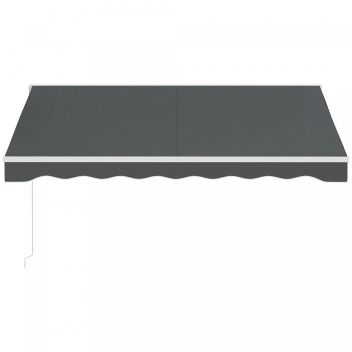 Outsunny 10' X 8' Electric Retractable Awning W/ Remote Controller, Grey