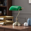 Roosevelt Executive Banker's Desk Lamp with Glass Shade, Apple Green, 15"H | Roosevelt Lampe de bureau de banquier executive avec abat-jour en verre, Vert pomme, 15 po H