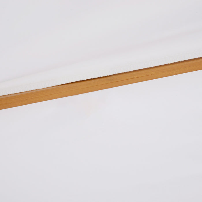 Outsunny ⌀9' X 8' H Patio Umbrella, Marketumbrella W/ Hardwood Frame White
