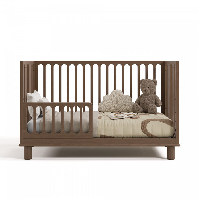 Storkcraft Sicily Deluxe 3-in-1 Convertible Crib with Bonus Toddler Guardrail - Hazelnut