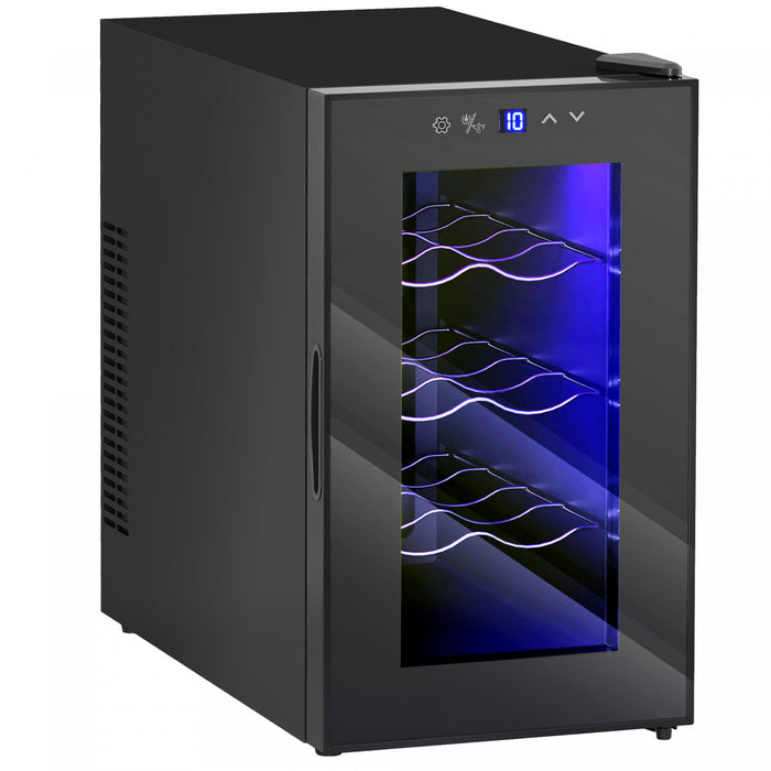 HOMCOM Freestanding Wine Cooler Refrigerator, 8 Bottle, Quiet Wine Fridge
