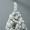 Homcom 7.5ft Snow Flocked Artificial Christmas Tree With Lights|Homcom Arbre De Noel Artificiel Floque De Neige De 7,5 Pieds Avec Lumieres