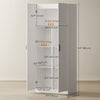 HOMCOM Kitchen Pantry Cabinet with Soft-Close Hinges Kitchen Cabinet White