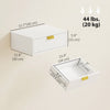HOMCOM Floating Nightstands Set of 2, Bedside Tables White