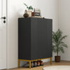 HOMCOM Modern Shoe Storage Cabinet Shoe Cabinet with Soft-Close Doors Black
