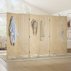 HOMCOM 4.7' 6 Panel Room Divider with Pegboard Display for Indoor, Natural