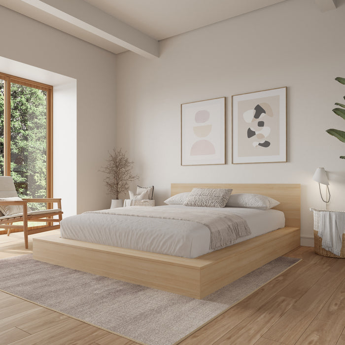 Kanso Low Platform Bed Set Queen Bed