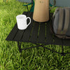 Outsunny Folding Camping Table With Roll Up Top And Carry Bag, Black|Outsunny Table De Camping Avec Plateau Enroulable Et Sac De Transport, Noir