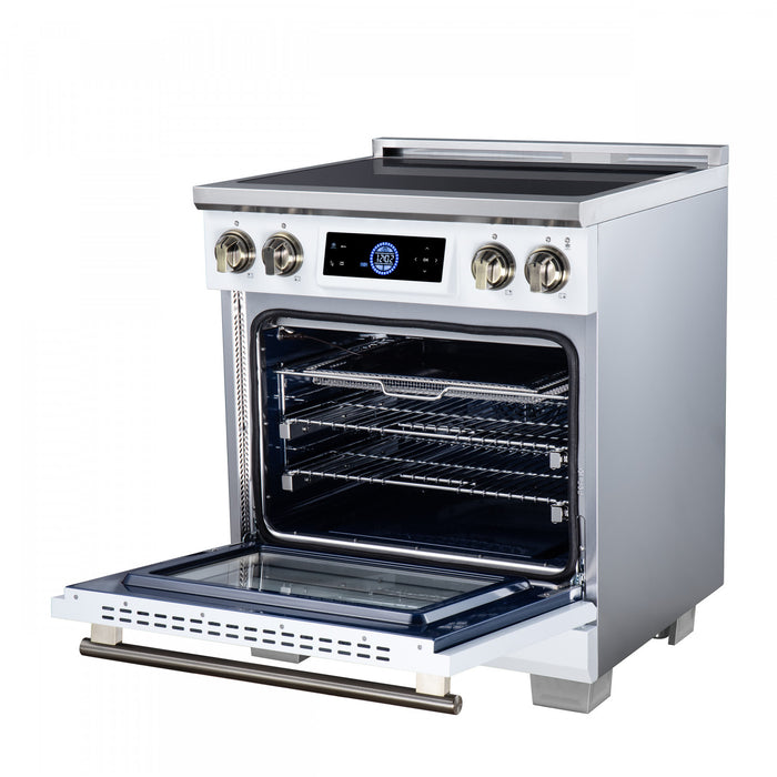 Forno Maximus 30 Inch Induction Range, White, 4.32 cu.ft. - FFSIN0968-30WHT Electric Range