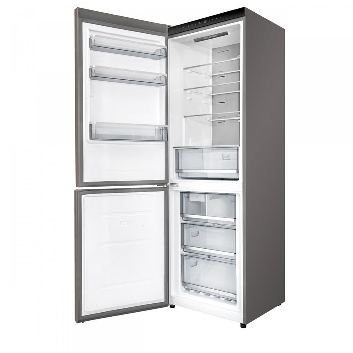 Forno Custodia 24\" Bottom Freezer, 10.3 cu.ft., Left Swing, Ice Maker, Stainless Steel - FFFFD1766-24LS Refrigerator