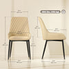 HOMCOM Dining Chairs Set of 4, PU Leather Kitchen Chairs with Steel Legs
