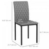 HOMCOM Dining Chairs Set of 4, Upholstered Faux Leather Accent Chairs
