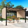 Outsunny 10' x 12' Retractable Pergola Canopy, Light Brown