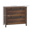 HOMCOM 2 Drawer Lateral File Cabinet for Letter, A4, Legal Size, Brown