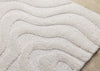 Lincoln Modern Luxurious Plush White Curves Area Rug - 6'7" x 9'6"|Carpette moderne, luxueuse et moelleuse Lincoln blanche à motif de courbes - 6 pi 7 po x 9 pi 6 po