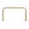 Cedar 52 Inch Wood Console Table with Curved Edge and Distressed Finish, Natural | Cedar Table Console en Bois 52 po avec Bord Courbe et Finition Vieillie, Naturel