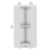Bestar Pur 33 W Corner Closet Organizer - Bark Grey|Organisateur de garde-robe en coin Pur de Bestar de 33 po (L) - gris écorce