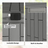 Outsunny 80 Gallon Resin Deck Box, Lockable Outdoor Storage Box