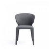 Conrad Mid-Century Modern Upholstered Dining Chair in Gray - Set of 4 | Chaise de salle a manger rembourree Conrad style milieu du siecle en gris - Lot de 4