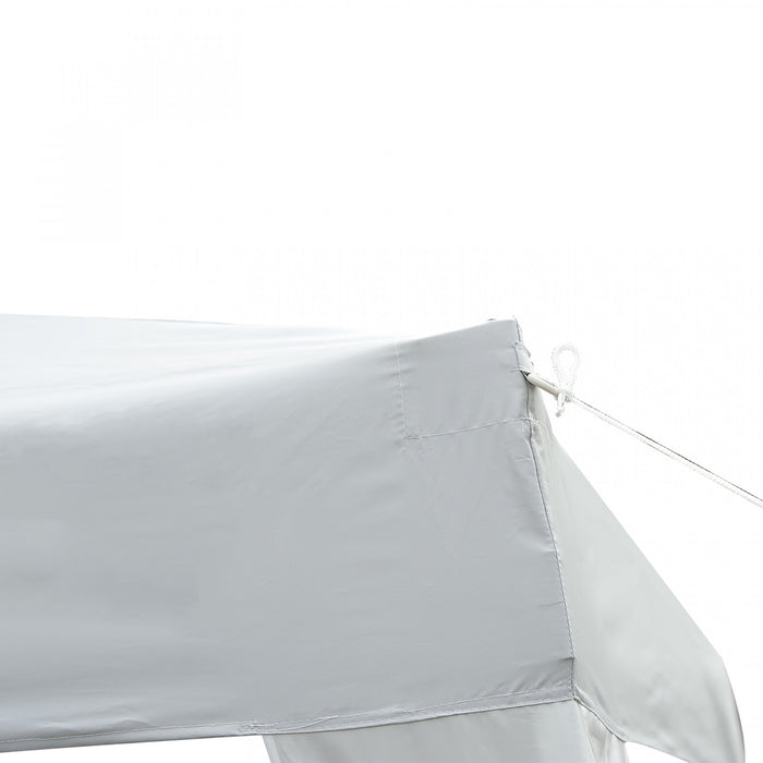 Outsunny 8' X 8' Pop Up Canopy With Inclined Legs, Outdoor Folding Tent, Portable Garden Party Gazebo With Carrying Bag For Camping, Party, Picnic, White